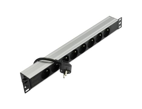 Listwa zasilająca RACK 19 1U 8 gniazd NEKU 1,8m