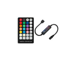 Kontroler led RGB RF-M4 6A 5-24VDC 5V-30W 12V-72W 24V-144W wtyczkowy mini radiowy czarny