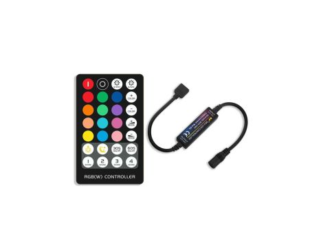 Kontroler led RGB RF-M4 6A 5-24VDC 5V-30W 12V-72W 24V-144W wtyczkowy mini radiowy czarny