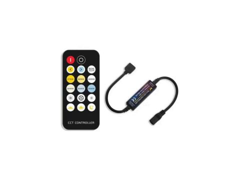 Kontroler led CCT dual-white RF-M2 6A 5-24VDC 5V-30W 12V-72W 24V-144W wtyczkowy mini radiowy czarny