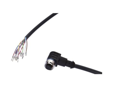 Złącze do samokonfekcjonowania M12 żeńskie 12-PIN kątowe druga końcówka niezarobiona 12x0.14mm 10m 30V IP67 VKA00C21