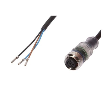 Złącze do samokonfekcjonowania M12 żeńskie proste 3-PIN druga końcówka niezarobiona 3x0,34m IP67 10m LED VKA00225