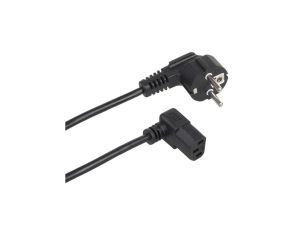 Kabel zasilający Maclean, kątowy, 3 pin, wtyk EU, 3m, MCTV-854