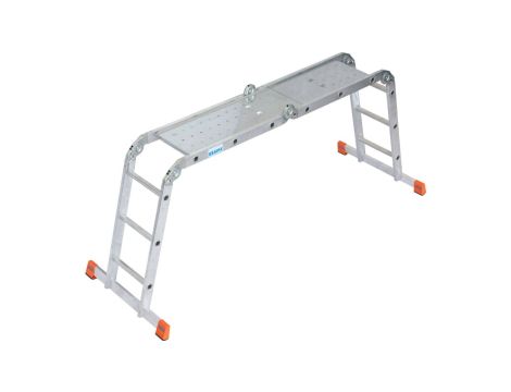 Drabina uniwersalna przegubowa KRAUSE MultiMatic 4x3 z platformą 120687