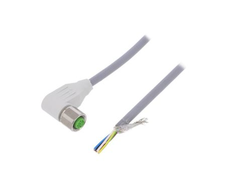 Złącze okrągłe M12 żeńskie kątowe ekranowane z wolnym końcem przewodów 5pin 7014-13281-3480300