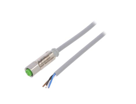 Złącze okrągłe M12 żeńskie proste z wolnym końcem przewodów 4pin 7044-12221-3360300