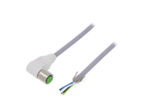 Złącze okrągłe M12 żeńskie kątowe ekranowane z wolnym końcem przewodów 5pin 7014-13281-3480500