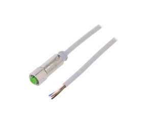 Złącze okrągłe M12 żeńskie proste z wolnym końcem przewodów 4pin 7044-12221-2140300