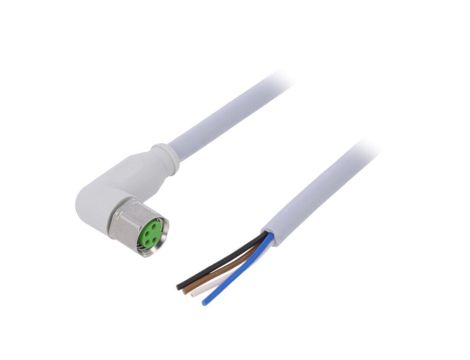 Złącze okrągłe M8 żeńskie kątowe z wolnym końcem przewodów 4pin 7014-08101-2110500