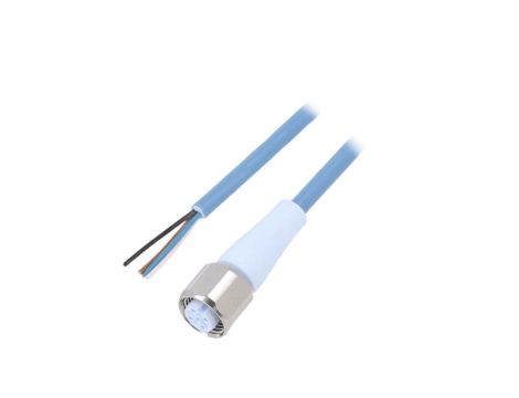 Złącze okrągłe M12 żeńskie proste z wolnym końcem przewodów 4pin 7024-12221-3211000