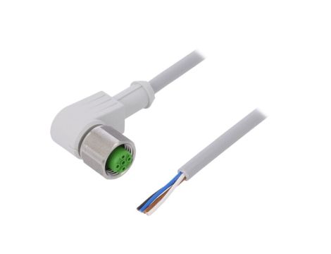 Złącze okrągłe M12 żeńskie kątowe z wolnym końcem przewodów 4pin 7014-12341-2140500