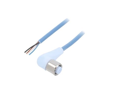 Złącze okrągłe M12 żeńskie kątowe z wolnym końcem przewodów 4pin 7024-12341-3210500