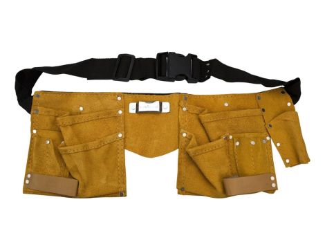 Pas monterski 10 kieszeni, 2 uchwyty na młotki skóra naturalna 79R401