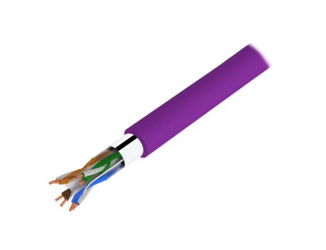 Przewód F/UTP Cat 6 Cu 4x2x23AWG LSZH 305m fioletowy