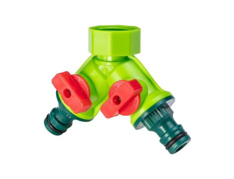 Rozdzielacz przyłącza ogrodowego dwuzaworowy 15G760