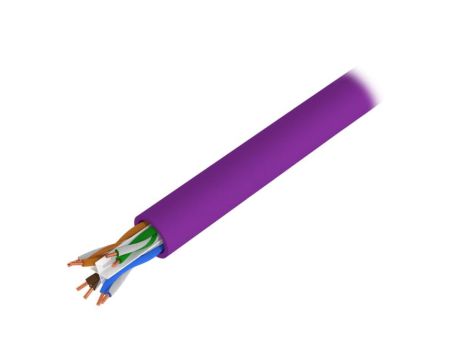 Przewód U/UTP Cat 6 Cu 4x2x23AWG PVC 305m fioletowy
