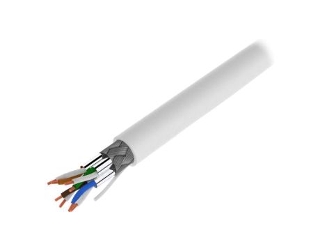 Przewód S/FTP Cat 7 Cu 27AWG LSZH 50m biały