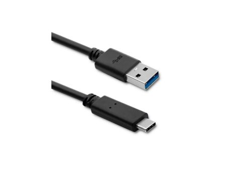 Qoltec Kabel USB 3.1 typ C męski USB 3.0 A męski 1.8m Czarny