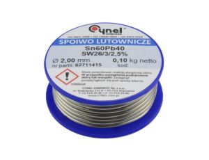 CYNEL UNIPRESS Cyna 2,00mm 100g Sn60Pb40 SW26/3/2.5 spoiwo lutownicze PROFESSIONAL