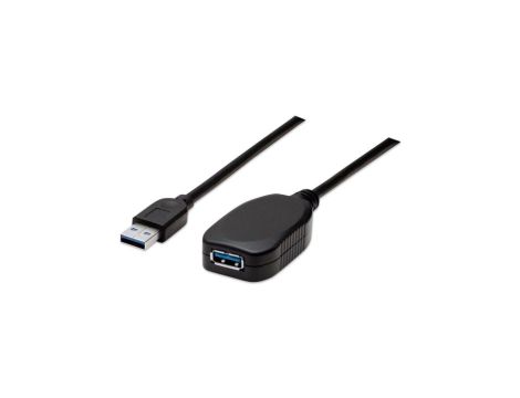 Przedłużacz kabel Superspeed USB 3.0 A-A M/F Aktywny Czarny 150712