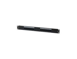 Patch Panel 1U UTP 16x RJ45 Cat6 Czarny
