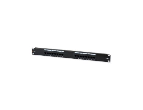 Patch Panel 1U UTP 16x RJ45 Cat6 Czarny