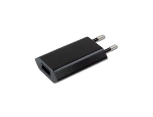 Sieciowa Ładowarka 100-240V - USB 5V 1A Slim Czarna