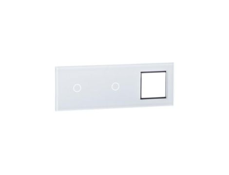 Livolo BIAŁY PANEL SZKŁO 1+1+1+ MIEJSCE NA GNIAZDO 70111G-61