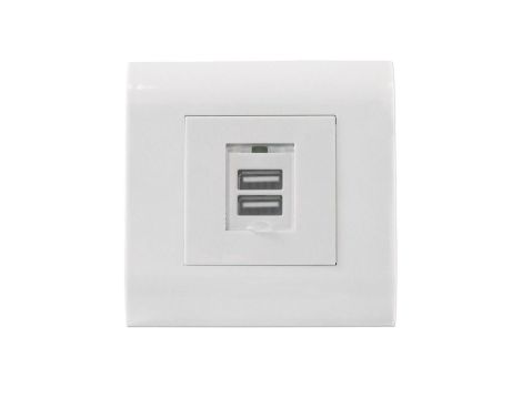 Podtynkowe gniazdko z 2-portami USB typu A