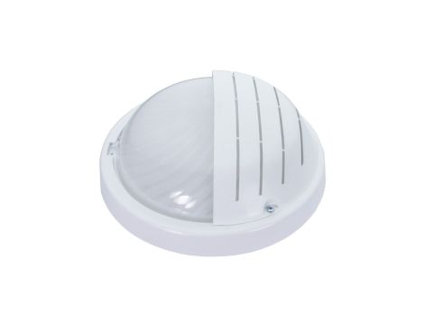 Oprawa GRILL, E27, 60W, biała-polipropylen, klosz matowy-szkło, IP44, osłona A2240-M