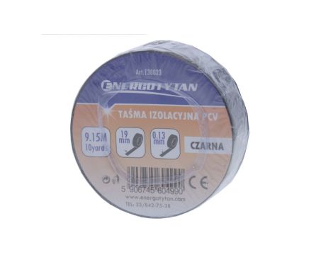 Taśma izolacyjna czarna 19mm / Taśma CZARNA / 19x9,15m