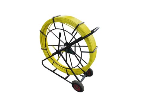 Włókno szklane na stojaku / Wciągarka do kabli i przewodów / Stalka 9mm / 50m / ENERGOTYTAN