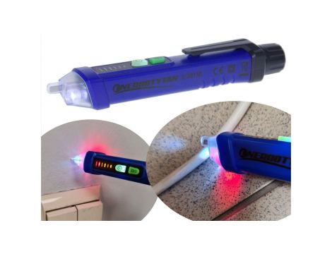 Próbnik napięcia 12-1000V / BEZDOTYKOWY WSKAŹNIK NAPIĘCIA 1000V / Jednobiegunowy wielofunkcyjny próbnik elektryczny Fazer E38110