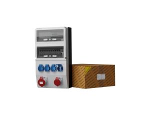 Rozdzielnica budowlana z licznikiem eXT-S/FI 32A 16A 4x230V Schuko Mennekes Doktorvolt 0823