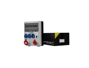 Rozdzielnica budowlana z łącznikiem TD-S/FI 32A 16A 3x230V Schuko Doktorvolt 2404