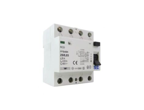 25A 30mA 4P 10kA TYP B RCD/RCCB Wyłącznik różnicowoprądowy SEZ 8866