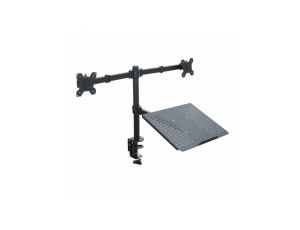 UCHWYT BIURKOWY DO 2 MONITORÓW LED/LCD 13-27 + notebooka L-25 ART