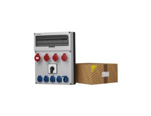 Rozdzielnica budowlana z łącznikiem 0-1 GR-S/FI 32A 3x16A 5x230V Doktorvolt 0441