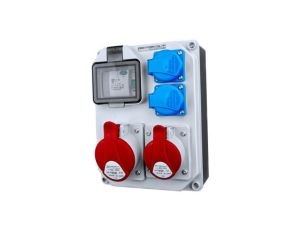 Rozdzielnica budowlana HL-FI 1x16A 1x32A 2x230V gniazda Schuko Doktorvolt 7242