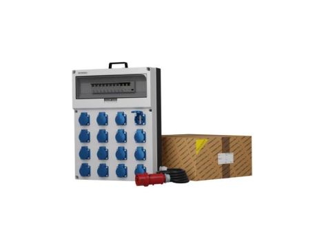 Rozdzielnica budowlana z kablem GR-S/FI SKH 16x230V Schuko Mennekes Doktorvolt 0625