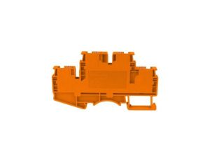 Złączka szynowa zaciskowa pomarańczowa 4mm2 2-piętrowa 4-przewodowa