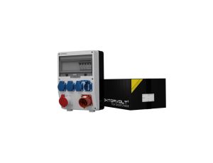 Rozdzielnica budowlana z wtyczką odbiornikową 32A TD-S 32A 16A 4x230V Schuko Doktorvolt 0267