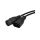 Przedłużacz zasilający 230V IEC320 C14/ C13 1,8m czarny