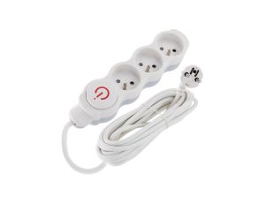 Przedłużacz prądowy 3m 3xGN (2P+Z) 3x1,00mm2 z wyłącznikiem