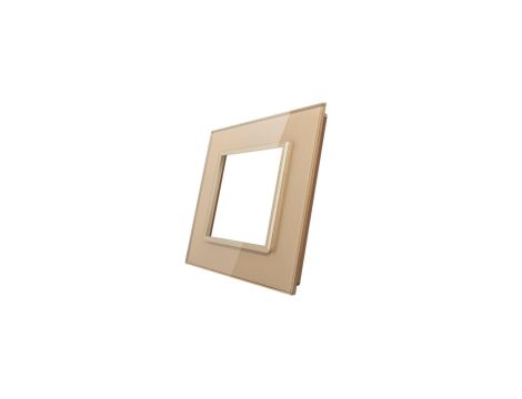 Livolo POJEDYNCZA SZAMPAŃSKA METALIZOWNA RAMKA SZKLANA 80mm GPF-1-63