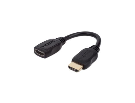 Przedłużacz Kabel HDMI-HDMI 2.0 M/F 20cm Ethernet 4K*60Hz