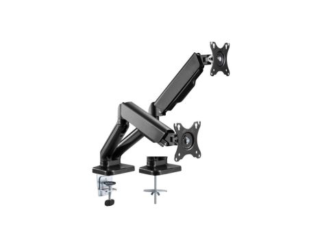 Biurkowy Uchwyt Obrotowy na Dwa Monitory LCD Sprężyna Gazowa