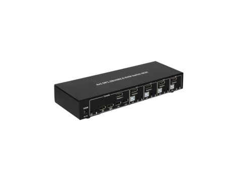 Przełącznik KVM DisplayPort/USB 4x1 4K*30Hz z Hubem USB 2.0