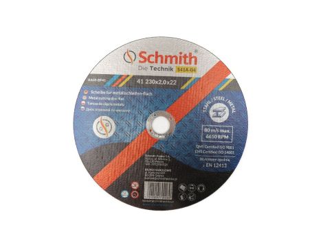 Tarcza do cięcia metalu 230x2 mocna Schmith