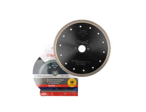 Tarcza diamentowa 200x25,4 / 22,2mm do gresu płytek Premium SLIM - Schmith